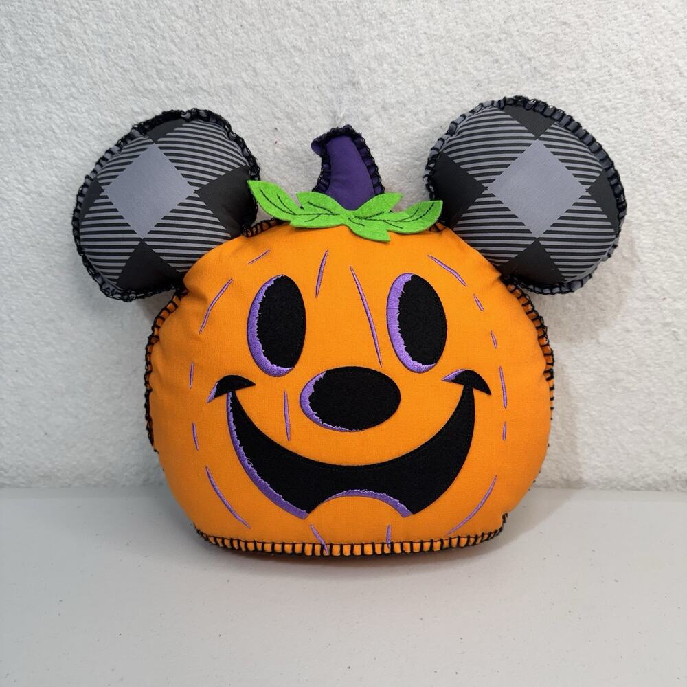 Disney Parks Mickey Mouse Halloween Pumpkin Pillow Plush Jack O' Lantern 2021